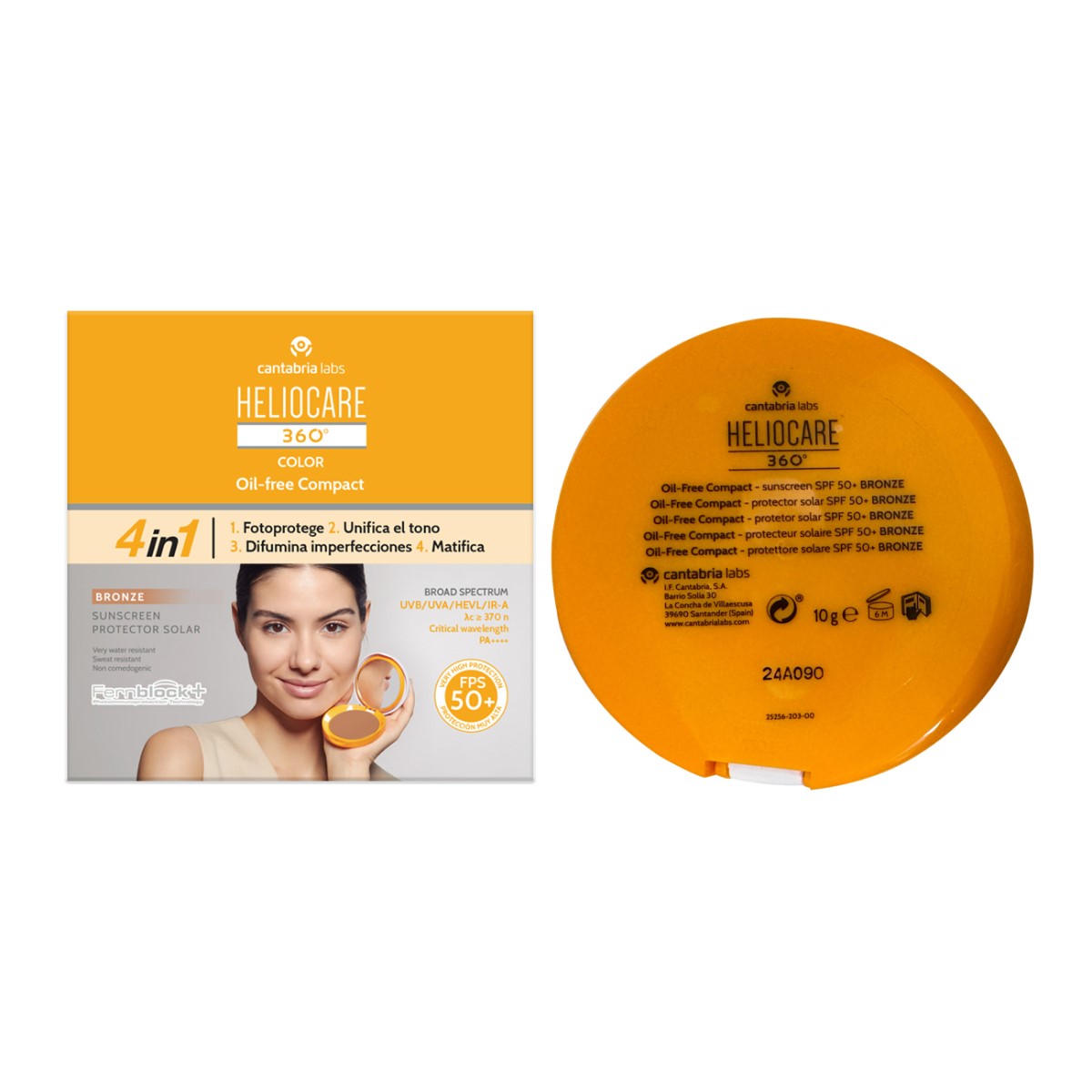 Heliocare 360º Oil-Free Compact Spf 50+ Bronze 10G